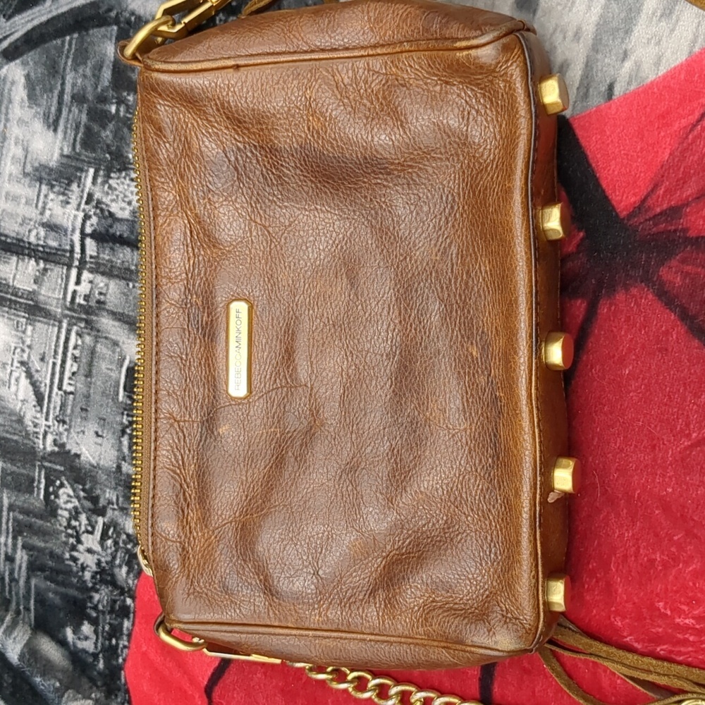 Rebecca Minkoff brown leather and gold bag - Picture 3 of 16